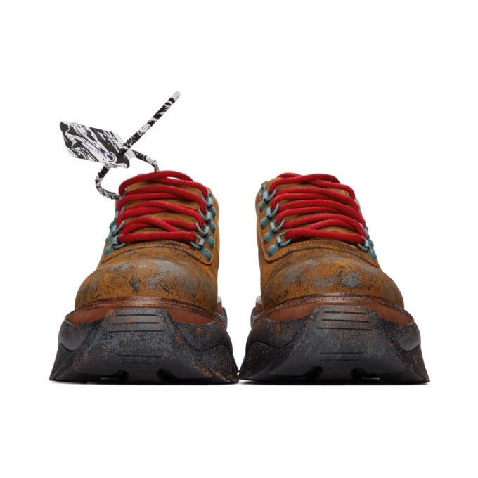 Off-White o1y0225 Logo Ankle Boots in Brown Size US 7 / EU 40 - 4 Thumbnail