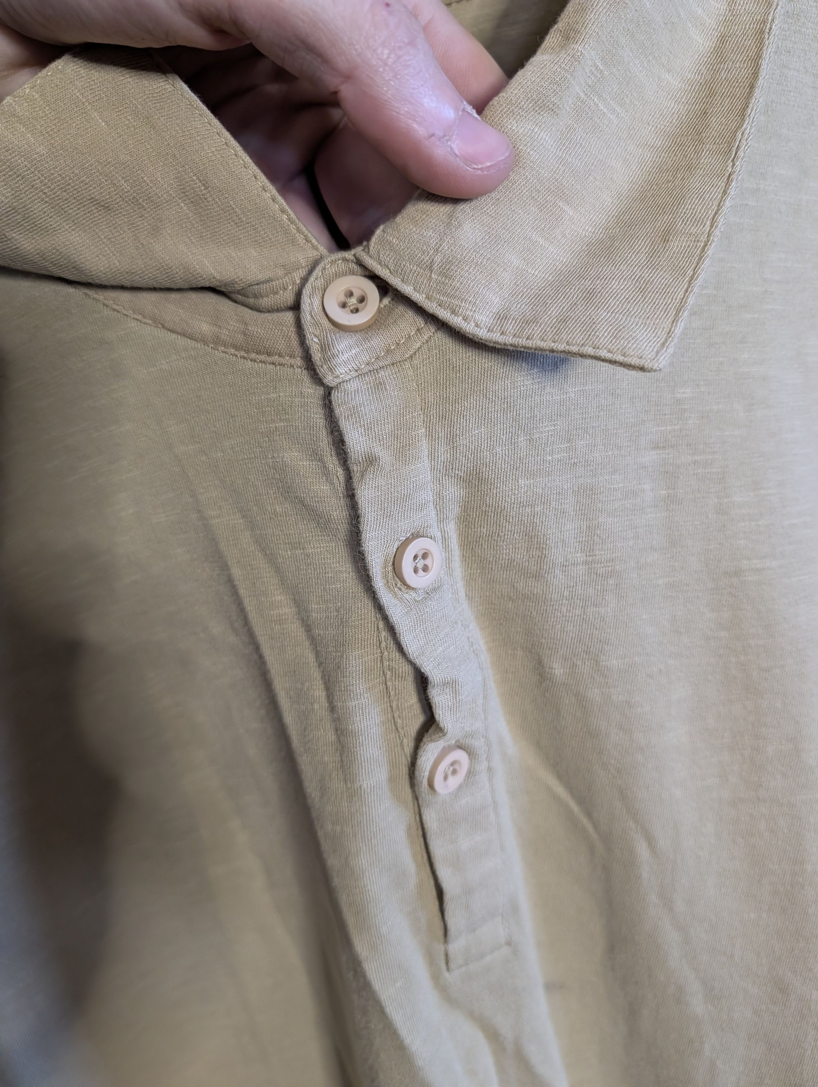 Onia Beige natural fiber textured polo shirt Size US XXL / EU 58 / 5 - 5 Thumbnail