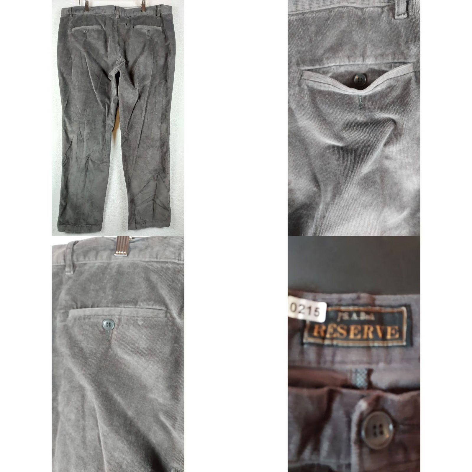 Jos. A. Bank VINTAGE? No. Jos. A. Bank Reserve Mens Gray Corduroy Dress Pants 40x30 Comfort Fit Casual Size US 40 / EU 56 - 8 Thumbnail