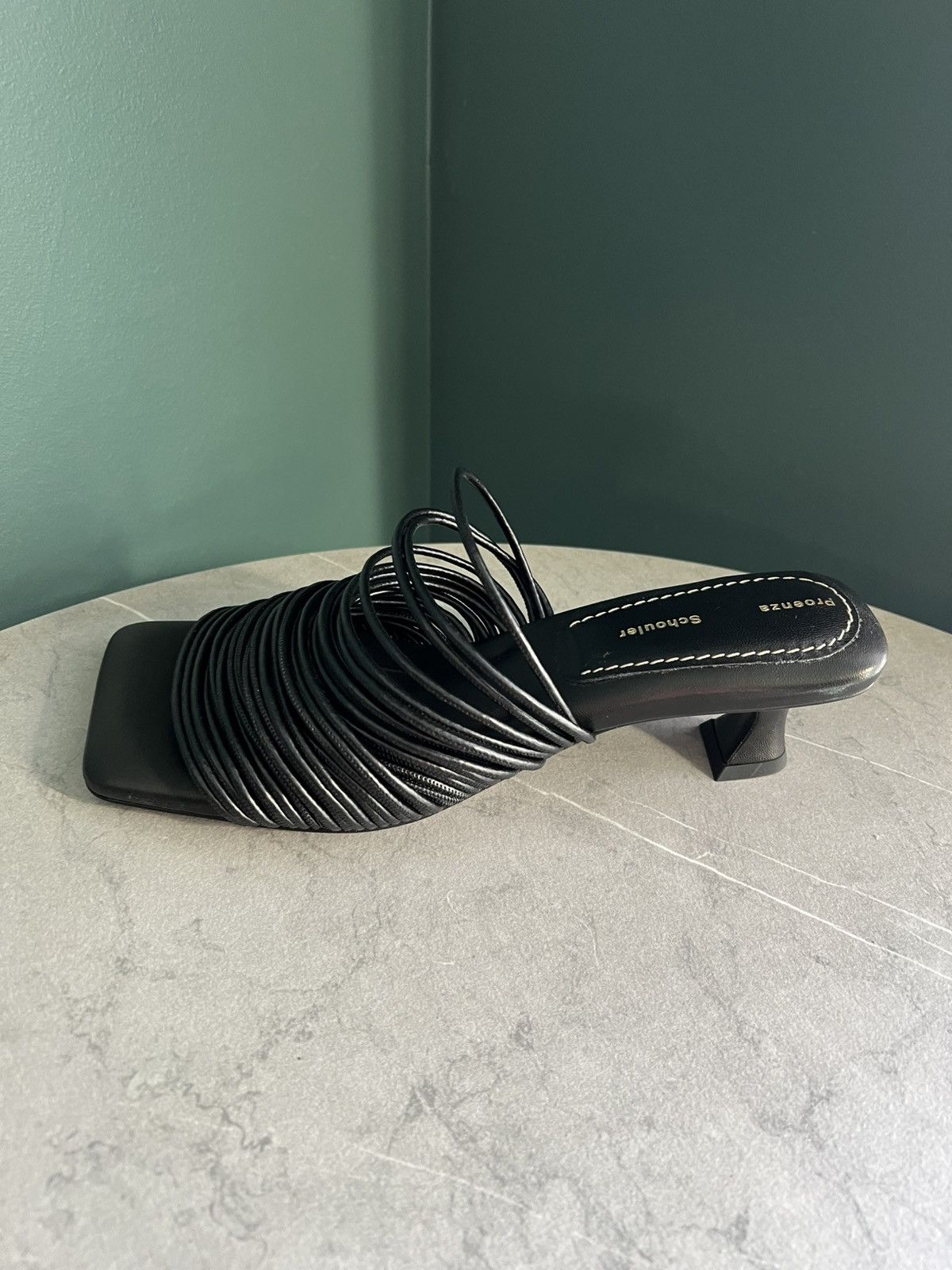Proenza Schouler NIB Proenza Schouler Rolo Kitten Heel Slide Sandals Size US 9 / IT 39 - 8 Thumbnail