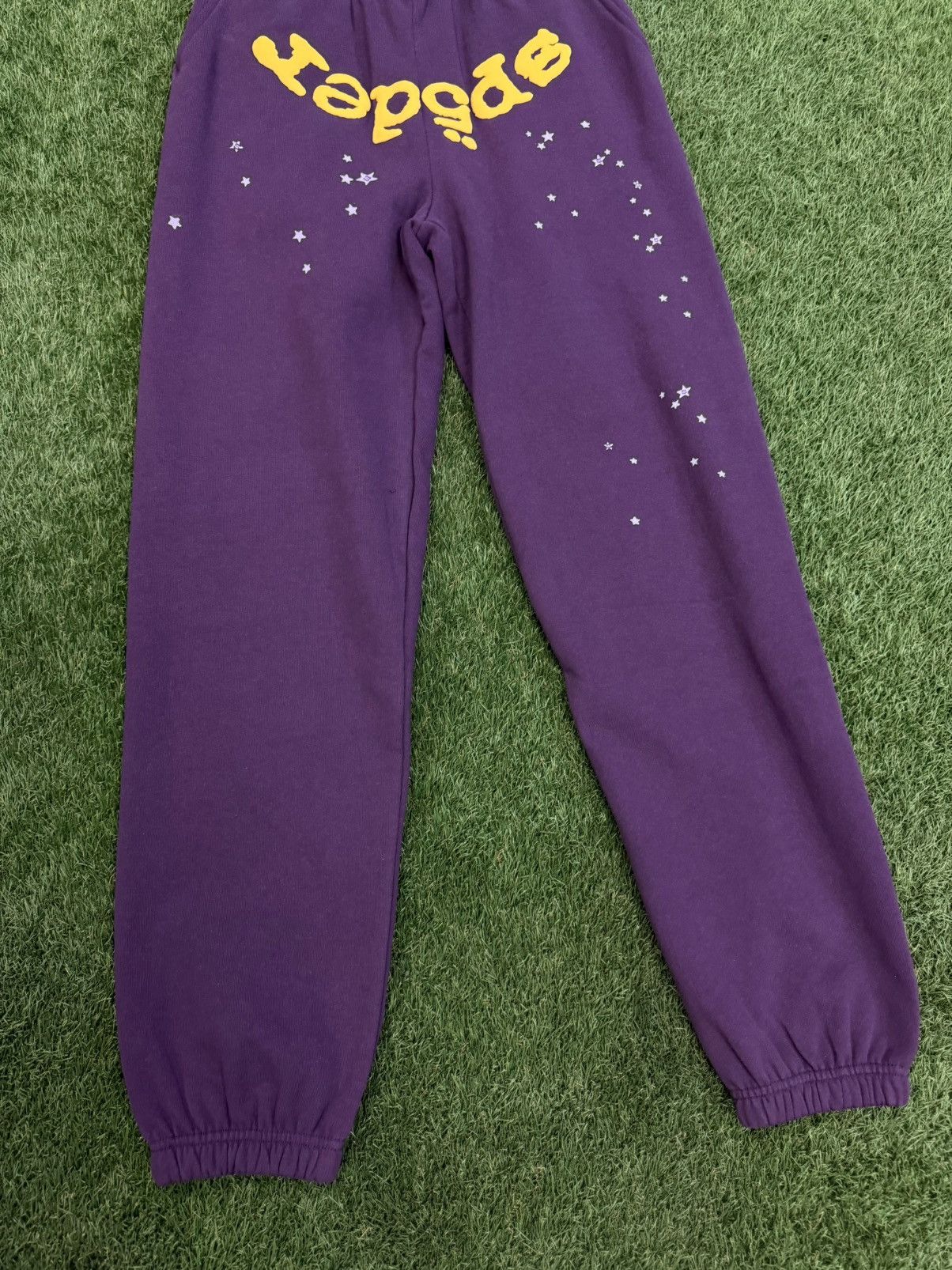Sp5der Sp5der Worldwide Purple Yellow Sweatpants Size S (NEW) Size US 30 / EU 46 - 4 Thumbnail