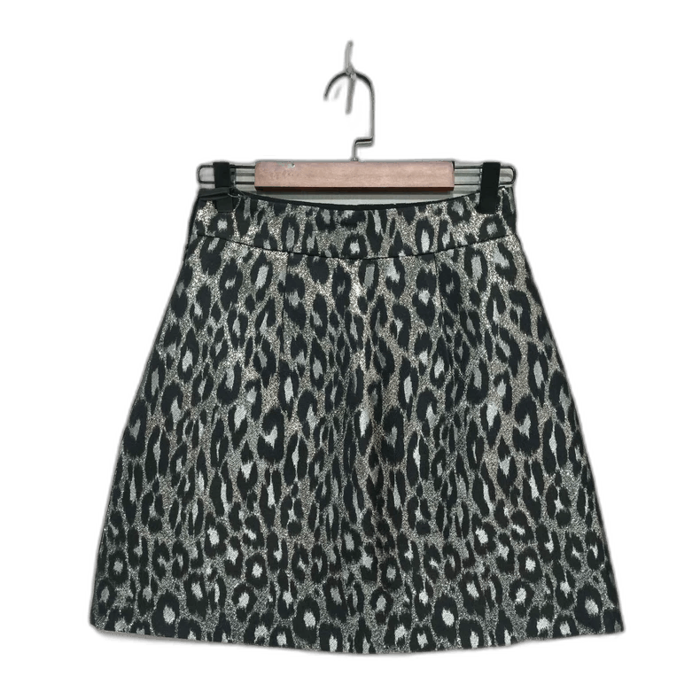 Prada Miu Miu Leopard Print Short Skirt Size 38" / US 16 / IT 52 - 1 Thumbnail