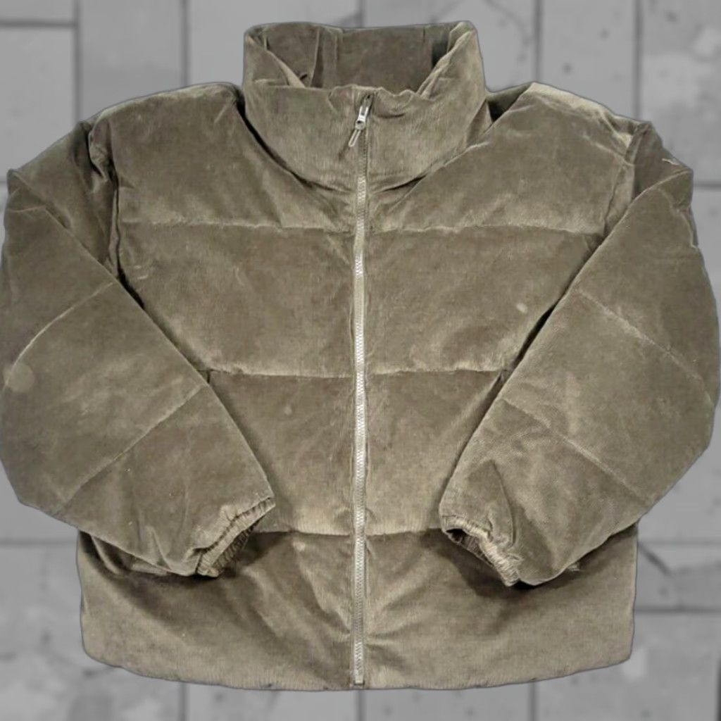 Abercrombie & Fitch Abercrombie & Fitch A&F Men's Green Corduroy Puffer Jacket Heavy Full Zip 2XL Size US XXL / EU 58 / 5 - 1 Thumbnail
