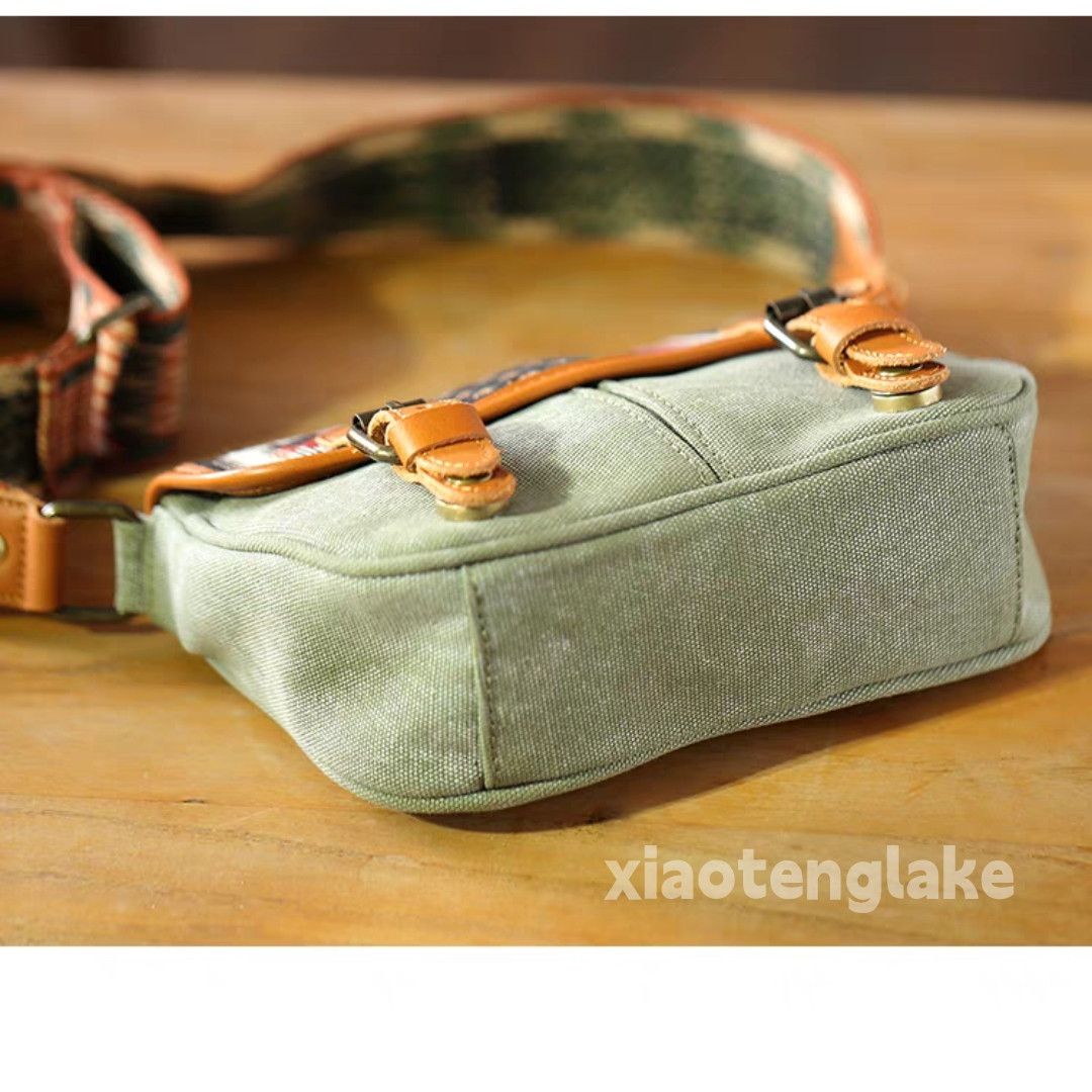 Designer × Leather washed faded cleanfit yuppie outdoor shoulder bag Size ONE SIZE - 2 Thumbnail