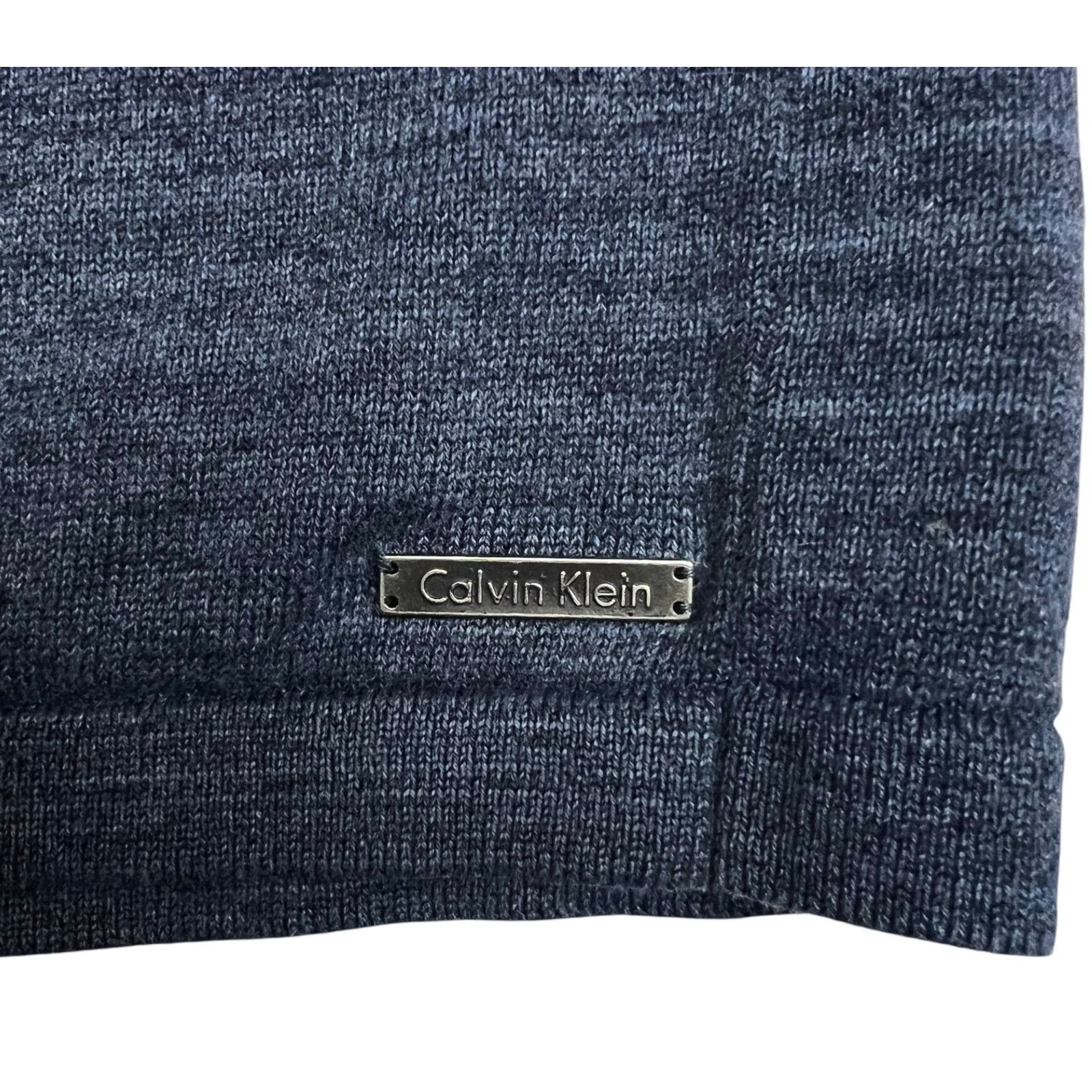 Calvin Klein Calvin Klein Slim Fit V-Neck Sweater XXL Blue Long Sleeve Size US XL / EU 56 / 4 - 10 Thumbnail
