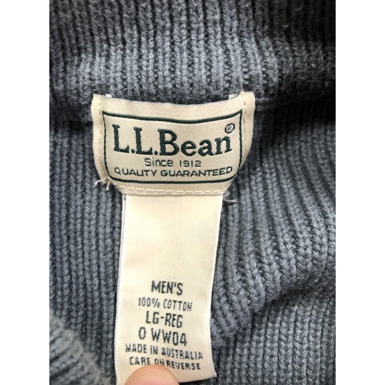 Vintage LL Bean Sweater Mens Large Blue Henley Cotton Knit Long Sleeve Crewneck Pullover Crew Neck MENS Knit Henley Solid 100% Cotton Size US L / EU 52-54 / 3 - 7 Thumbnail
