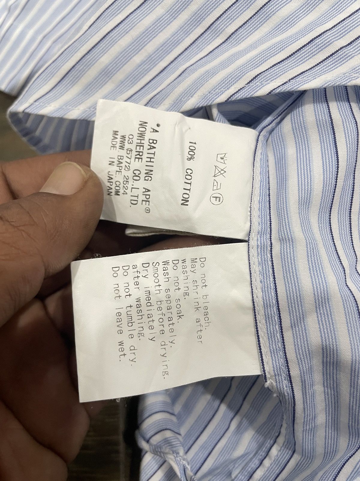 Bape Bape Classic Striped Buttons Shirt Size US S / EU 44-46 / 1 - 7 Thumbnail