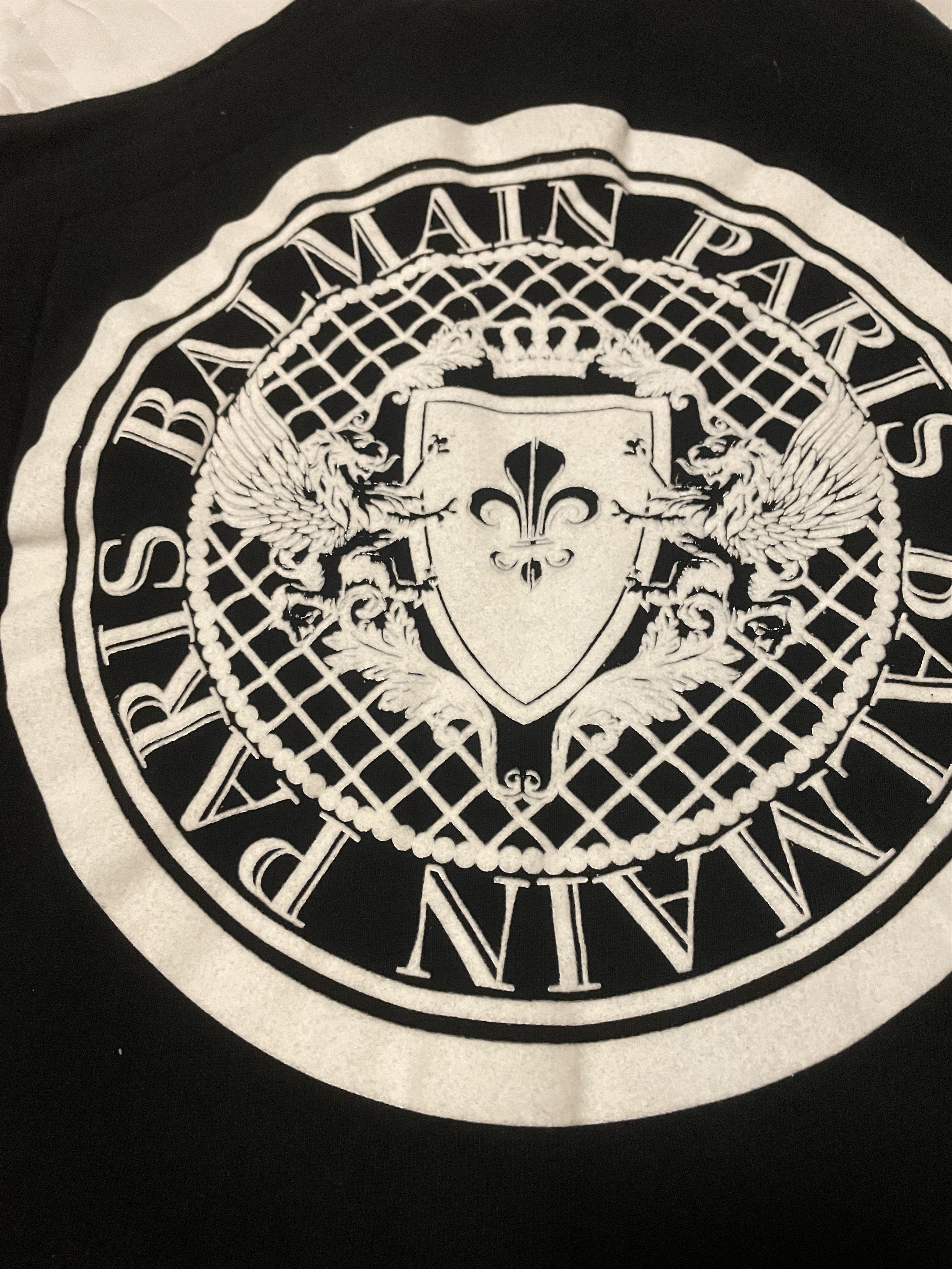Balmain Balmain Black And White Patchwork Sweatshirt Size S Size US S / EU 44-46 / 1 - 3 Thumbnail