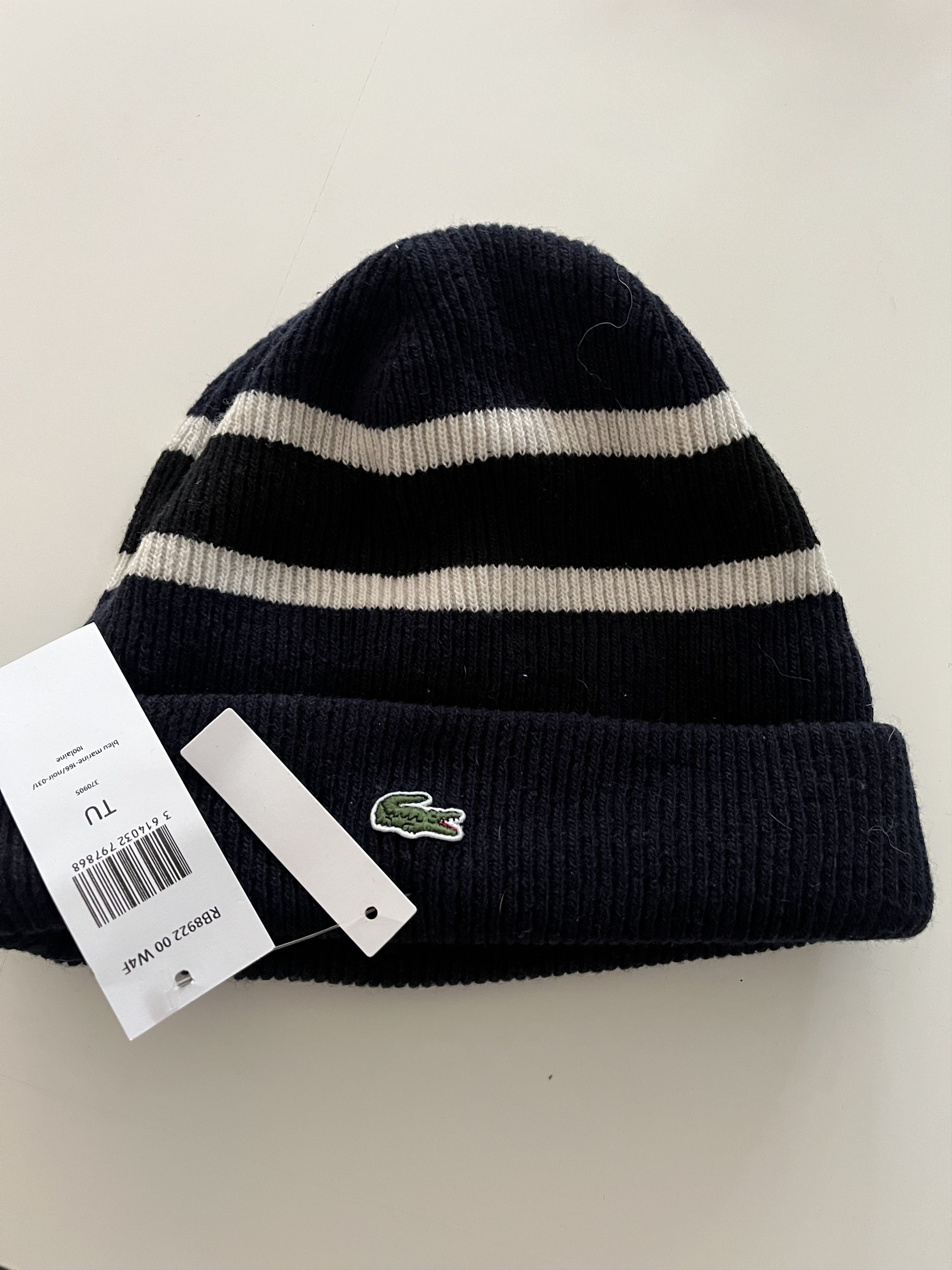 Lacoste New Stripe Lacoste Beanie Size ONE SIZE - 1 Preview