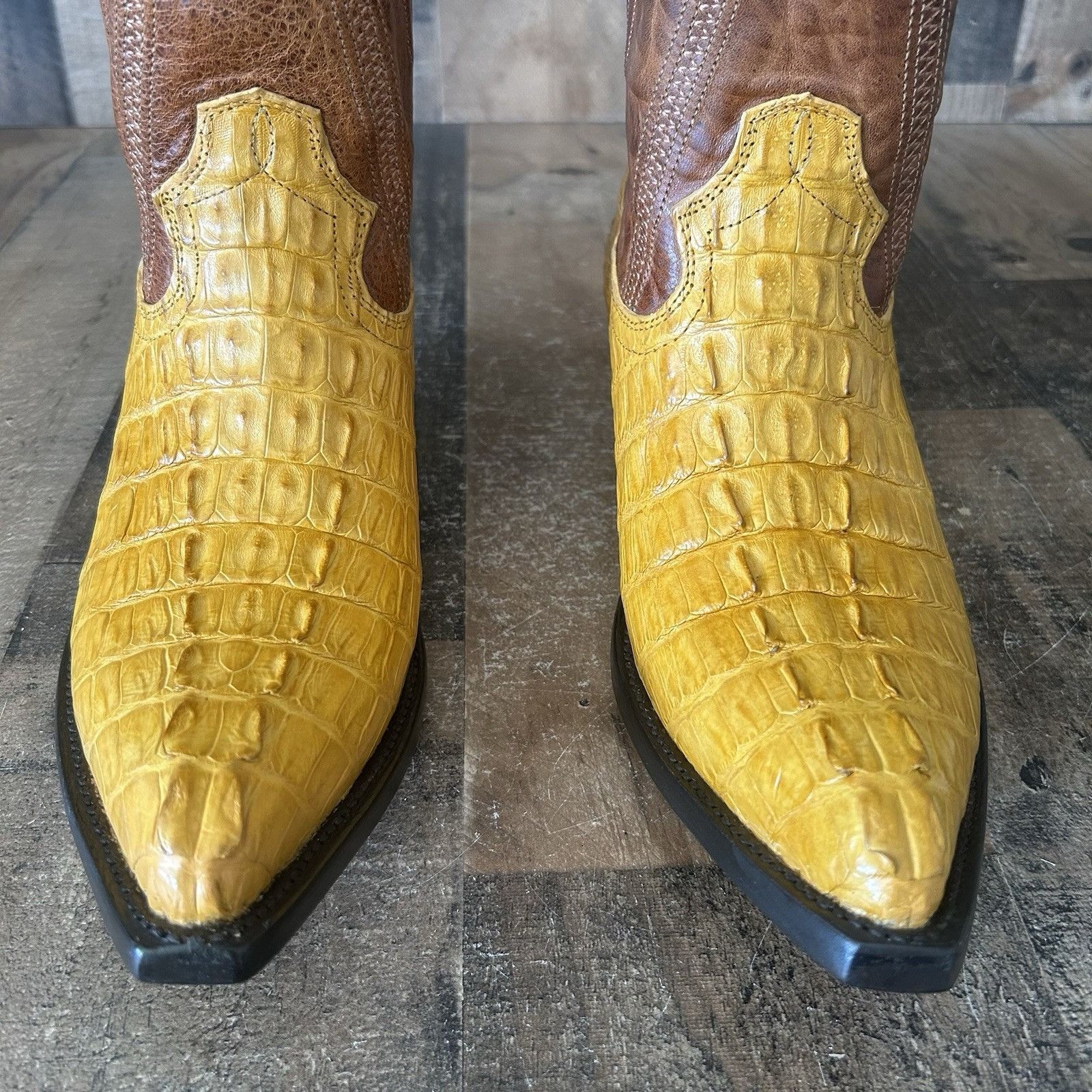 Vintage Montana Caiman Tail Western Cowboy Boots Mens 9 E Size US 9 / EU 42 - 9 Thumbnail