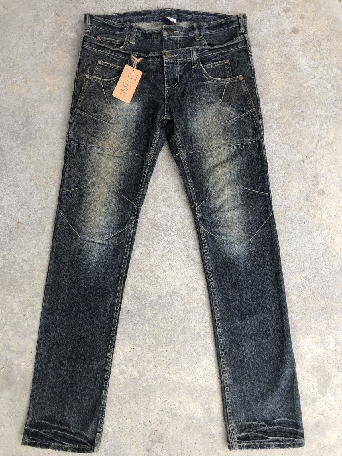 Japanese Brand Japanese Denim Lab Double Waist Distressed Denim Slim Size US 34 / EU 50 - 2 Thumbnail