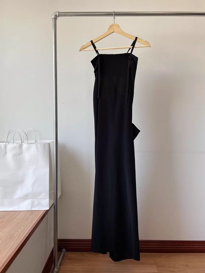 Y's Y's Black halter dress long dress Size ONE SIZE - 1 Thumbnail