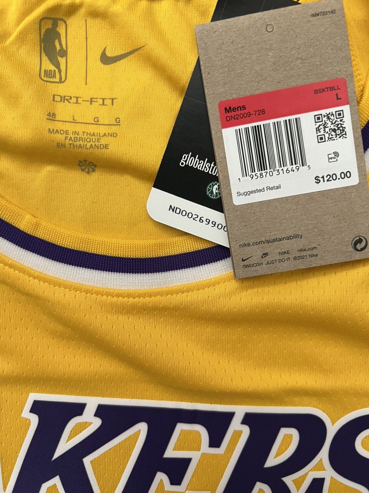 Nike Nike LA Lakers Lebron James #6 Swingman Icon Edition Jersey Size US L / EU 52-54 / 3 - 3 Thumbnail