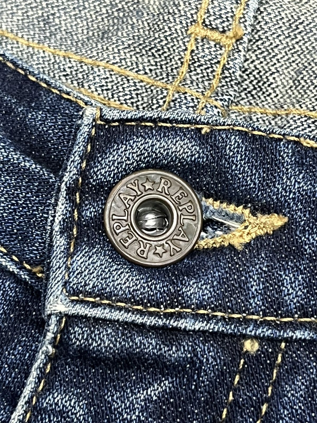 Replay Vintage Replay Italy Bootcut Flare Denim Y2K Fade Size 31" - 9 Thumbnail