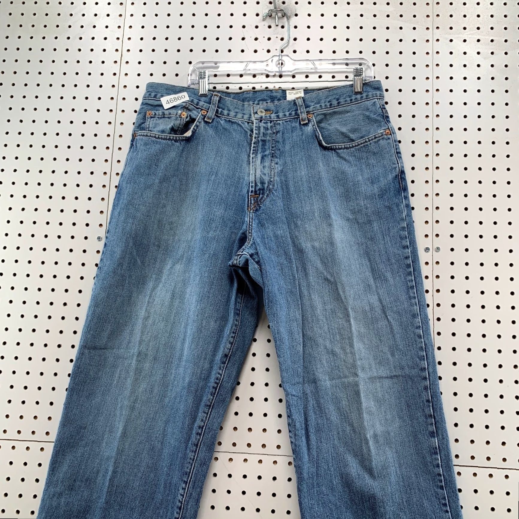 Lucky Brand VINTAGE Lucky Brand Jeans Mens 36x31 Dungarees USA Logo 5-Pocket Straight Blue Denim Shirt Size US 36 / EU 52 - 5 Thumbnail