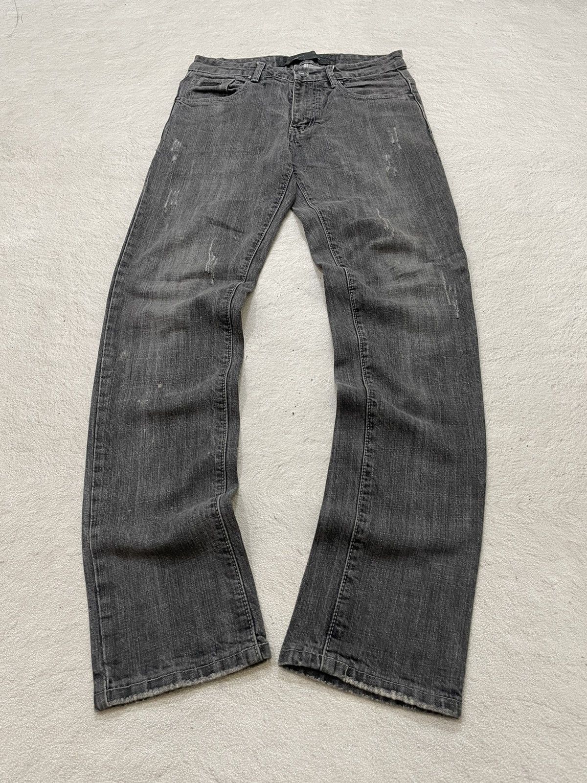 Japanese Brand 00s Dolce Gabbana Washed Grey Denim Distressed Y2K Japan Size US 29 - 1 Thumbnail