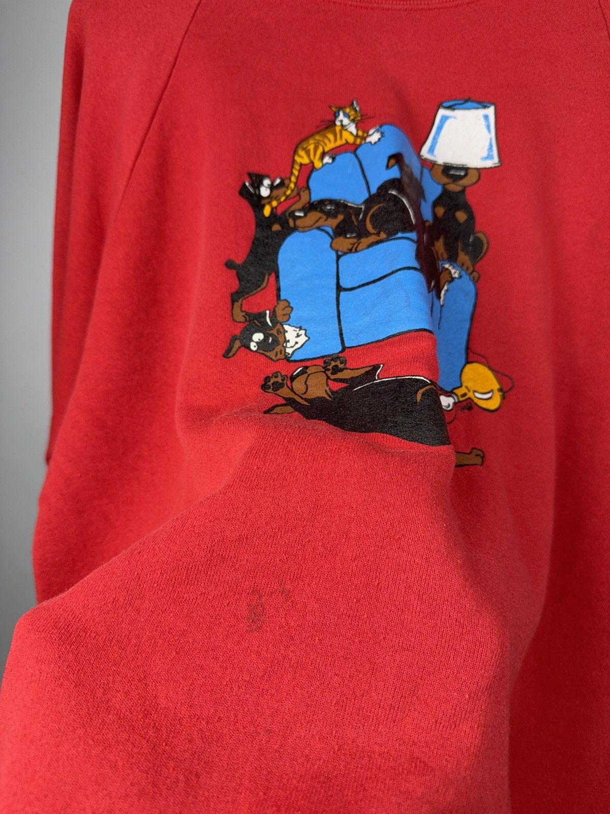 Other Retro 90s Rare Doberman Dogs Cartoon Sweatshirt Vintage Size US L / EU 52-54 / 3 - 6 Thumbnail