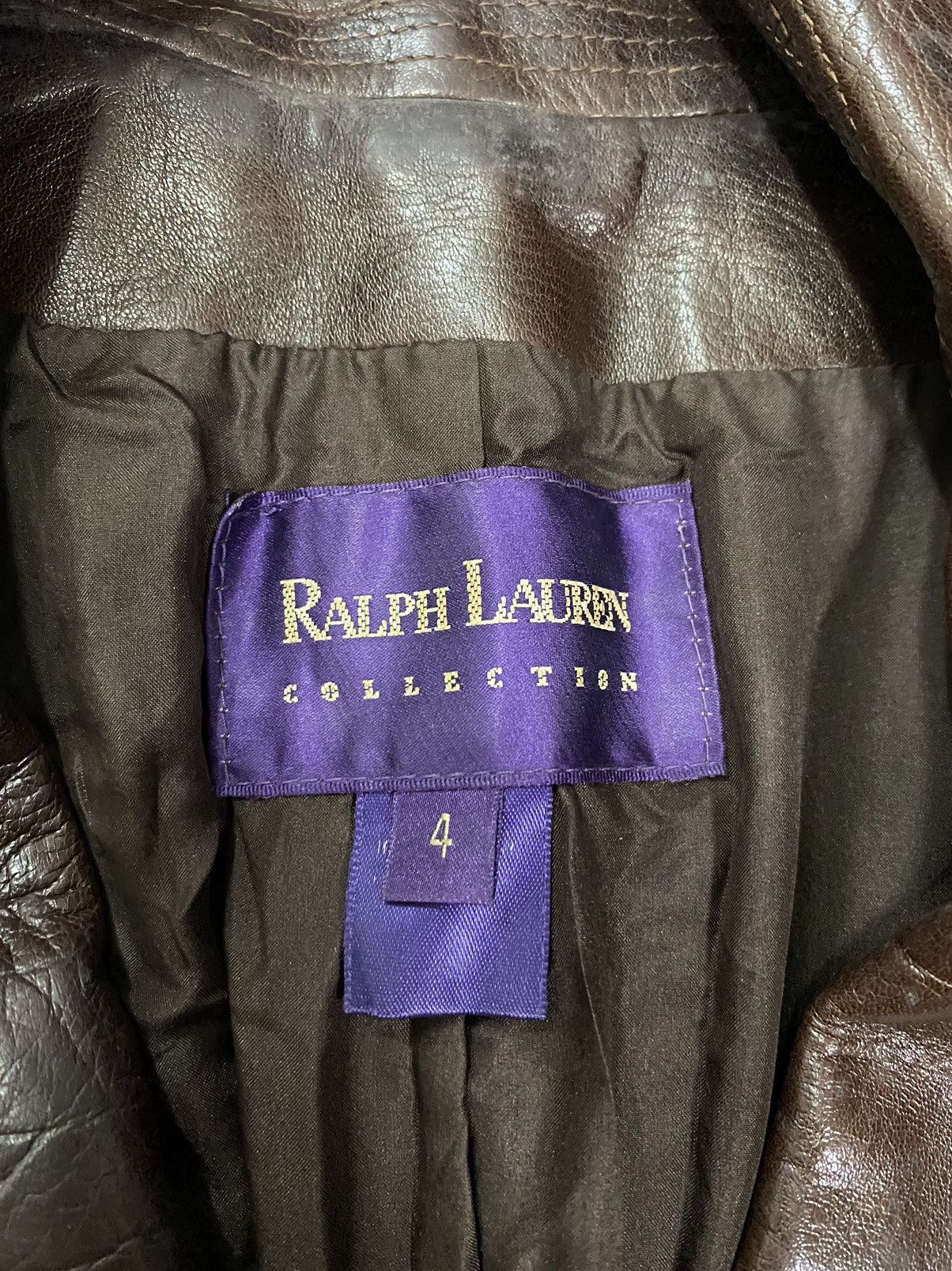 Ralph Lauren Purple Label Ralph Lauren Collection Double Breasted Leather Jacket Size S / US 4 / IT 40 - 10 Thumbnail