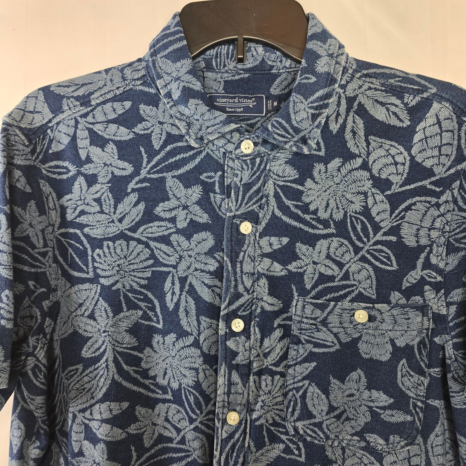 Vineyard Vines Vineyard Vines Men's Blue Floral Short Sleeve Shirt Medium Size US M / EU 48-50 / 2 - 3 Thumbnail