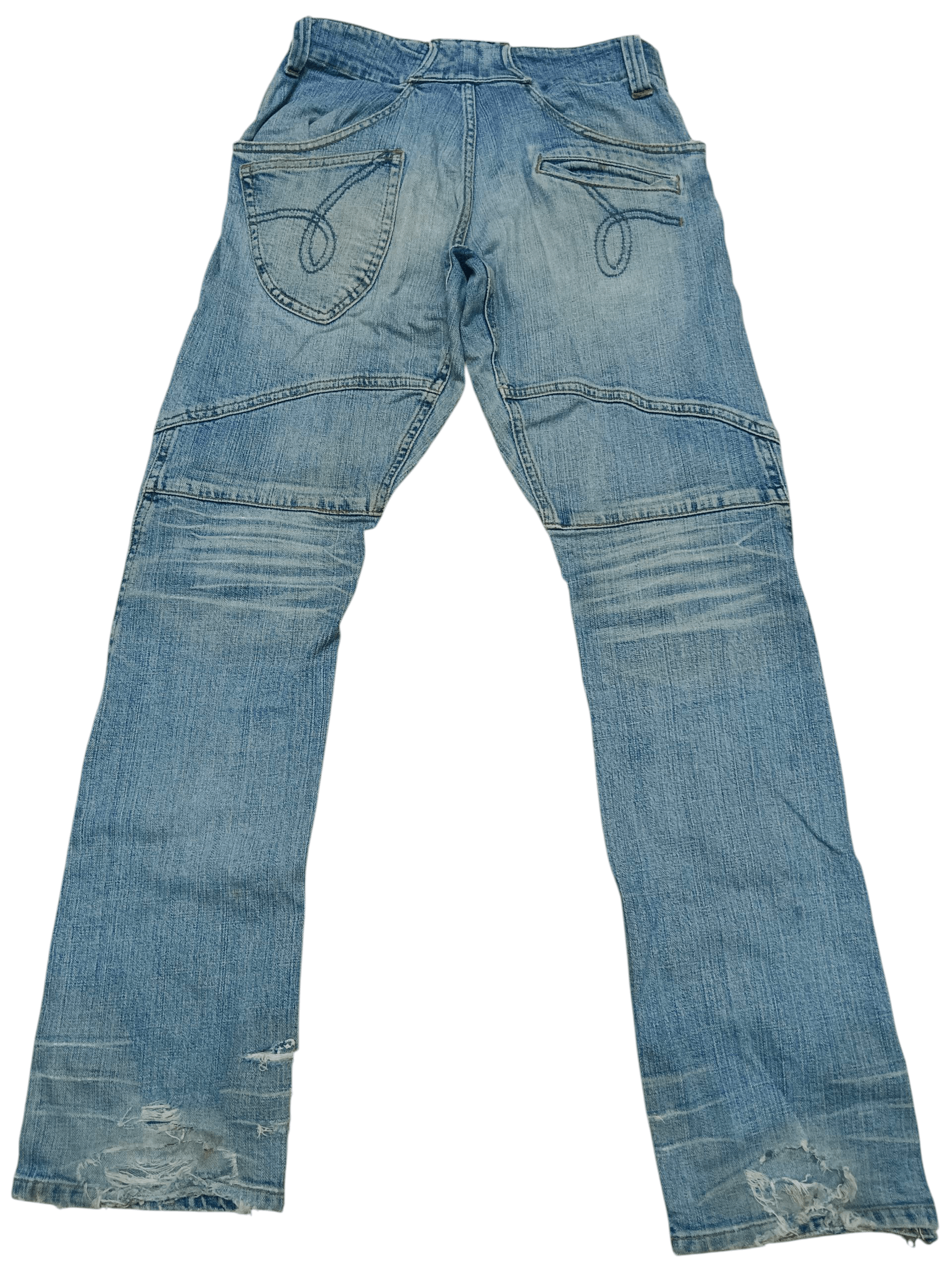 Hiroshi Fujiwara Hiromichi Nakano Distressed Panel Denim Size US 32 / EU 48 - 2 Thumbnail