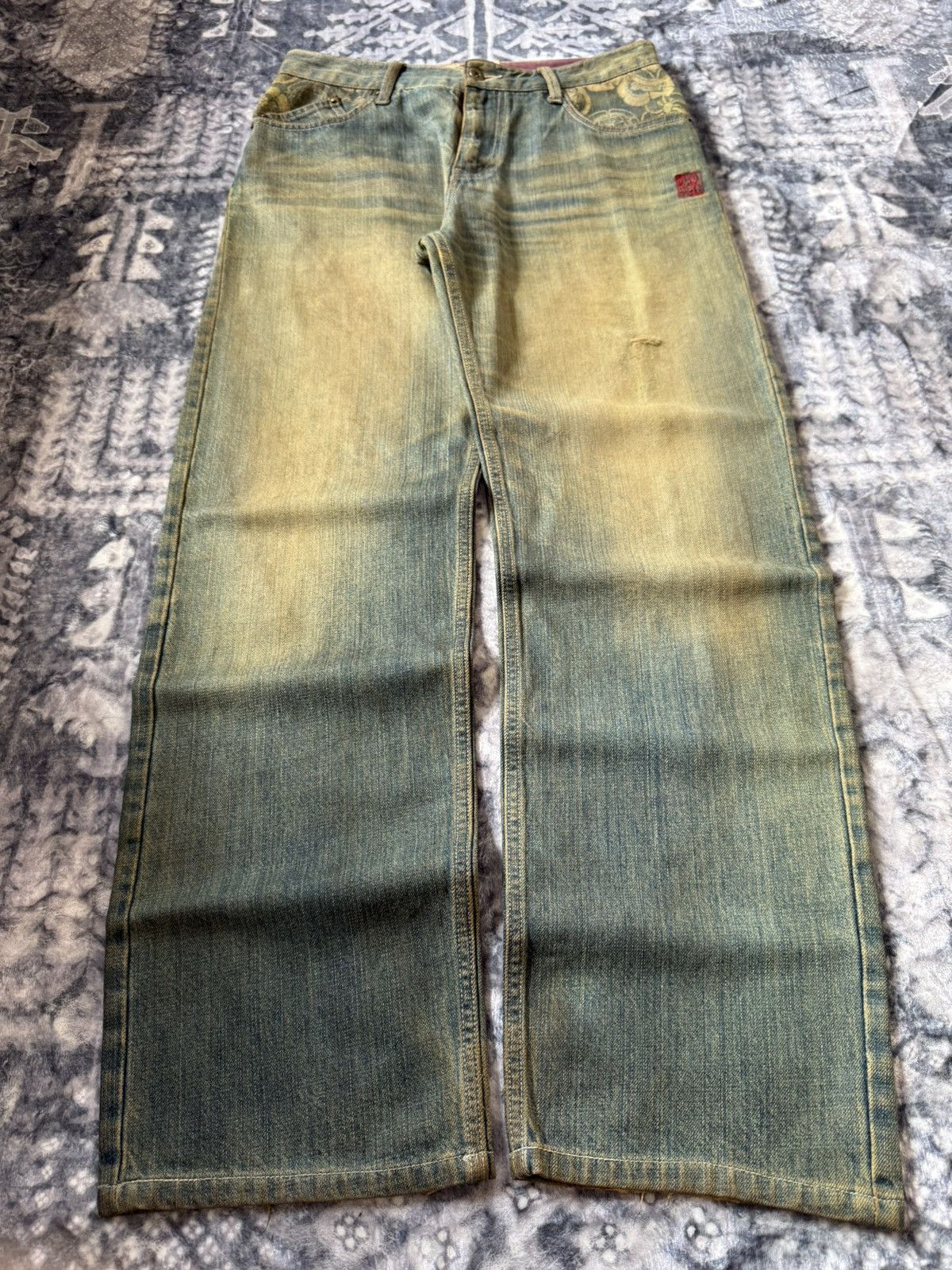 Blue Blue Japan × Japanese Brand × KOJIMA GENES Karakuri Japan Artisanal Double Pocket Mud Wash Baggy Jeans Size US 30 / EU 46 - 2 Thumbnail
