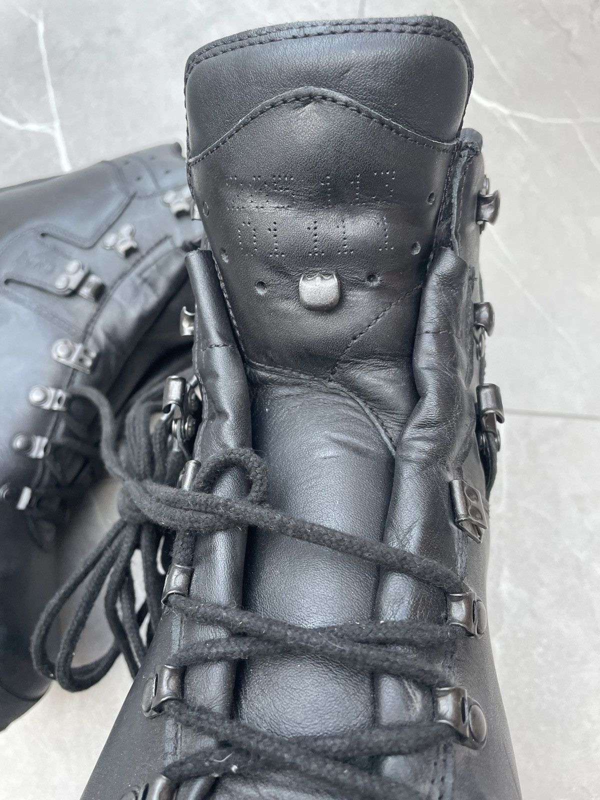 Vintage 1970s Vintage Military Black Leather Combat Boots Size US 9 / EU 42 - 9 Thumbnail