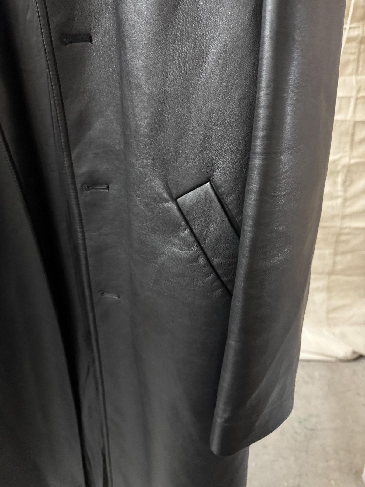 Nanushka Nanushka Black Vegan Leather Long Coat Size US M / EU 48-50 / 2 - 12 Thumbnail