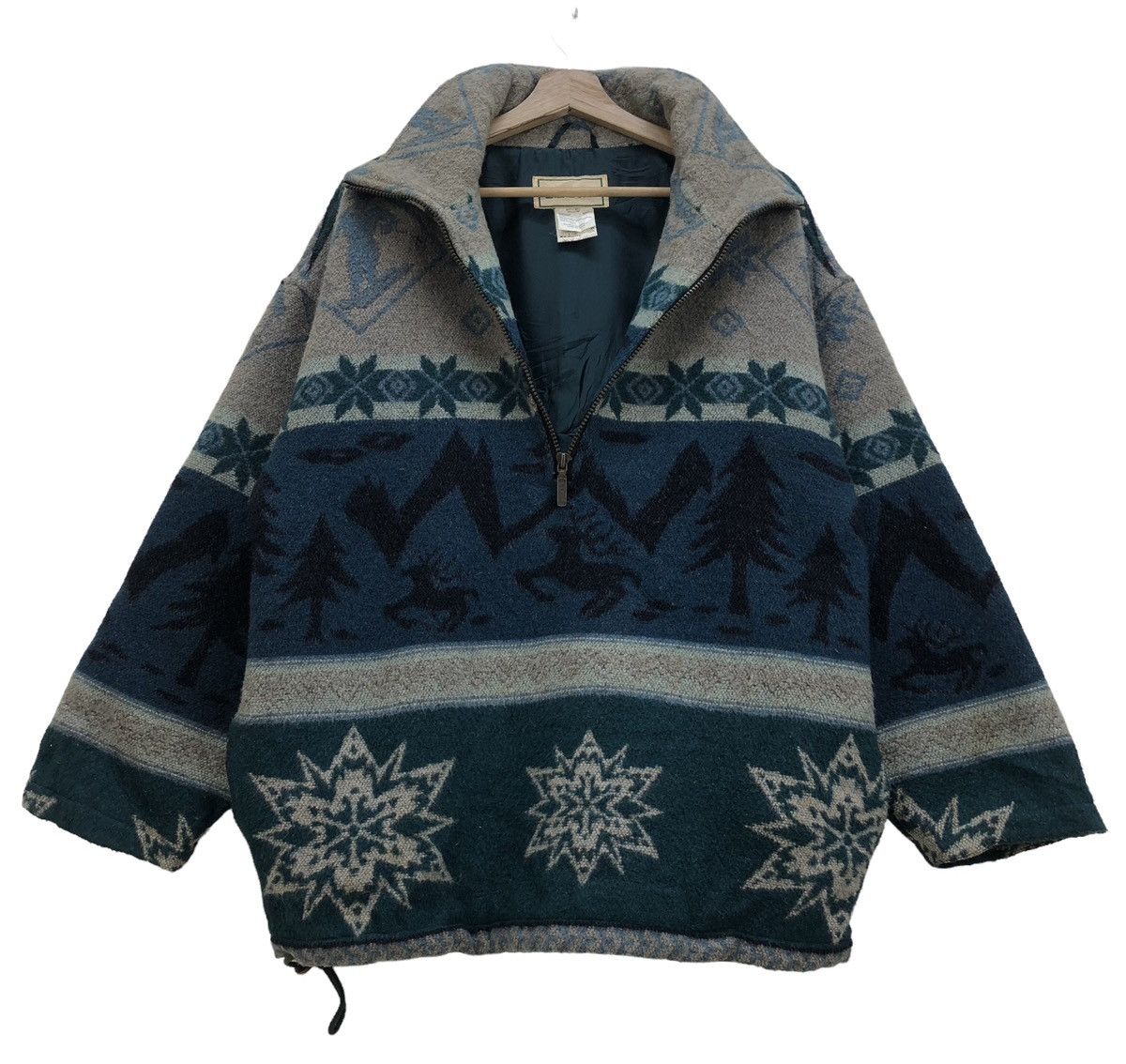 image of L L Bean x Navajo Vintage Ll Bean Aztec Full Print Story On Jacket in Navajo Print (Size Medium)