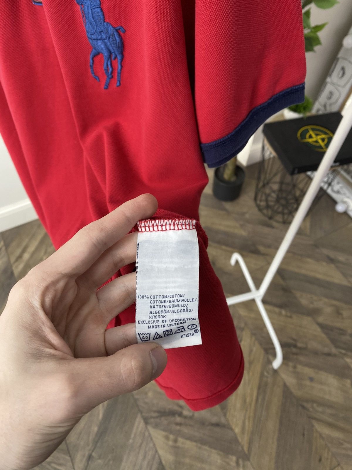 Polo Ralph Lauren × Vintage Vintage Polo Ralph Lauren Red Rugby USA 1/4 Zip Big Pony Size US XL / EU 56 / 4 - 11 Thumbnail