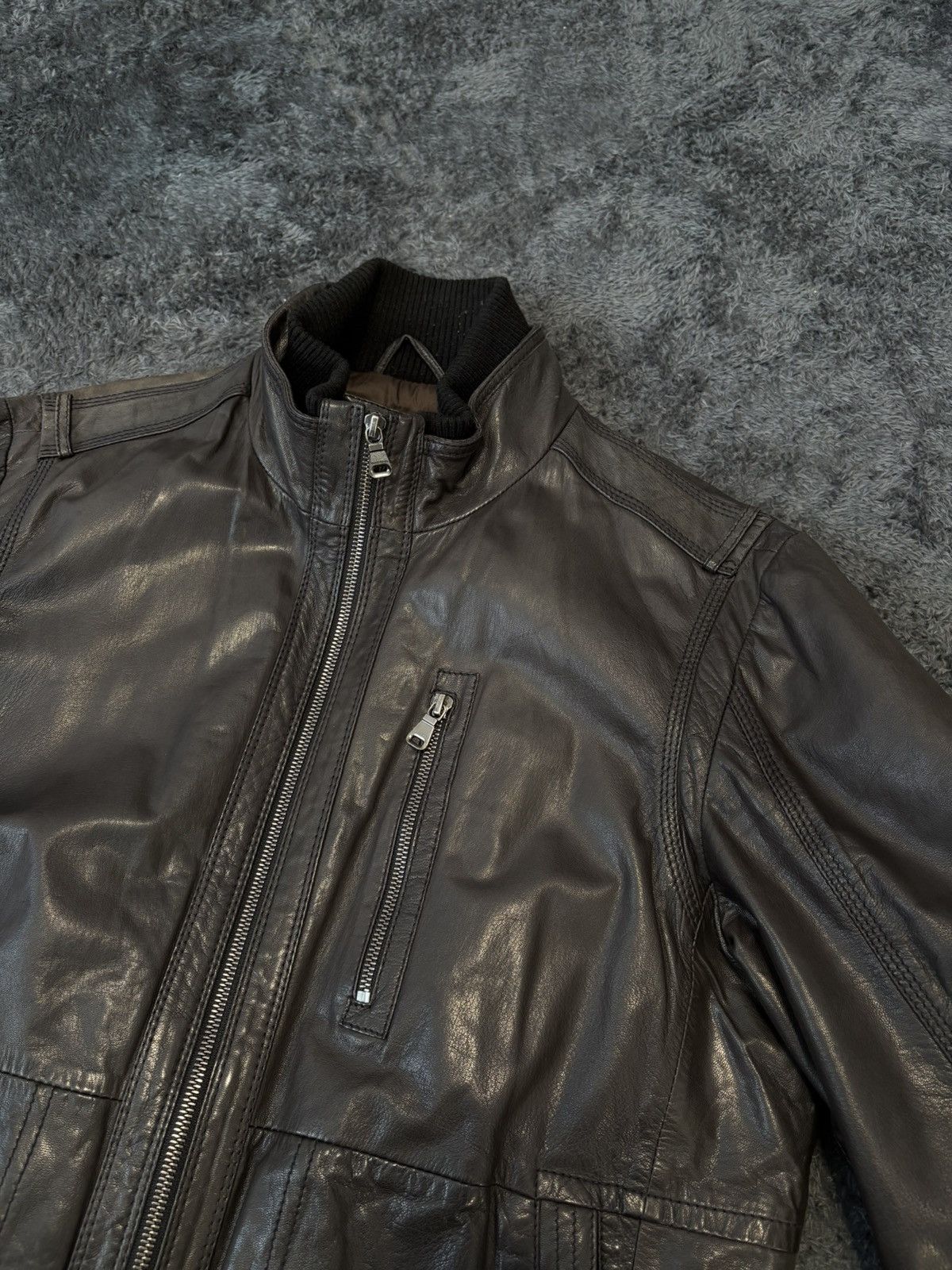 Hugo Boss Hugo Boss Luxury Goat Leather Jacket Size US L / EU 52-54 / 3 - 7 Thumbnail