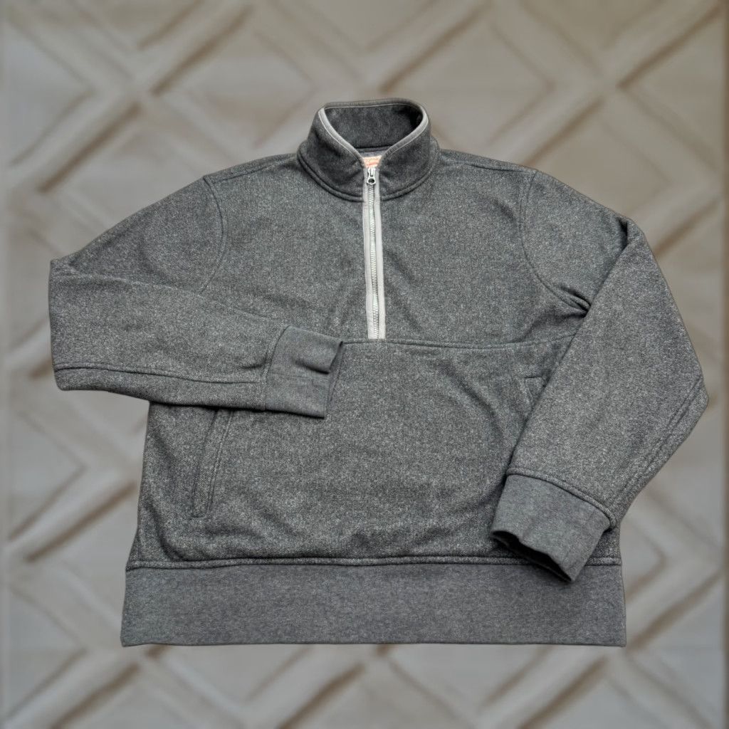 J.Crew J.Crew Fleece Sweatshirt Mens M Gray 1/4 Zip Pocket Outdoor Casual Shirt Size US M / EU 48-50 / 2 - 1 Thumbnail