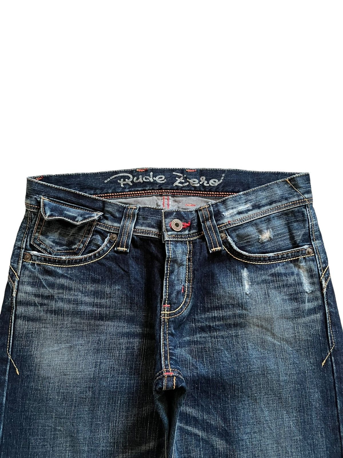 Edwin Vintage Japanese Edwin Flared Buckle Back Distressed Jeans Size 32" / US 10 / IT 46 - 4 Thumbnail