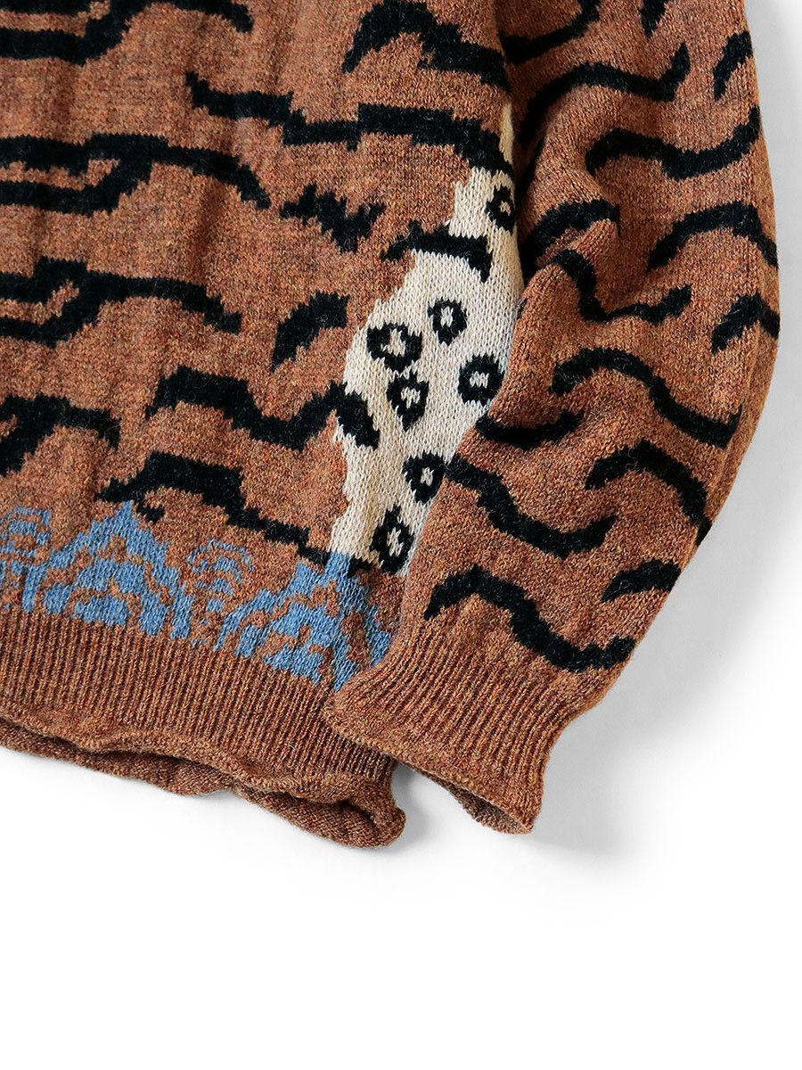 Kapital Kapital 7G Nepal Tiger Crew Sweater Size US L / EU 52-54 / 3 - 5 Thumbnail