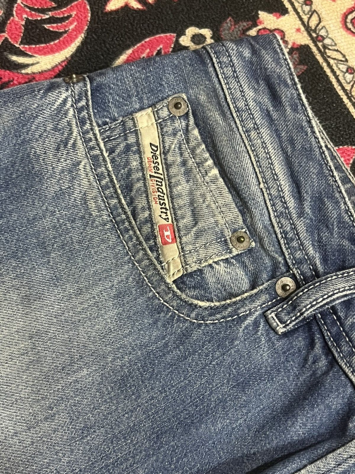 Diesel ⚡️Flare⚡️Vintage Diesel “Zatiny” Overflow Thunder Blue Jeans Size US 29 - 8 Thumbnail