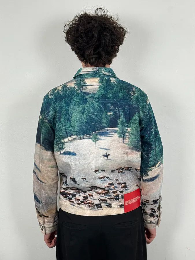 Calvin Klein AW2018 Calvin Klein Printed Landscape Scene Graphic Denim Jacket Size US M / EU 48-50 / 2 - 3 Thumbnail