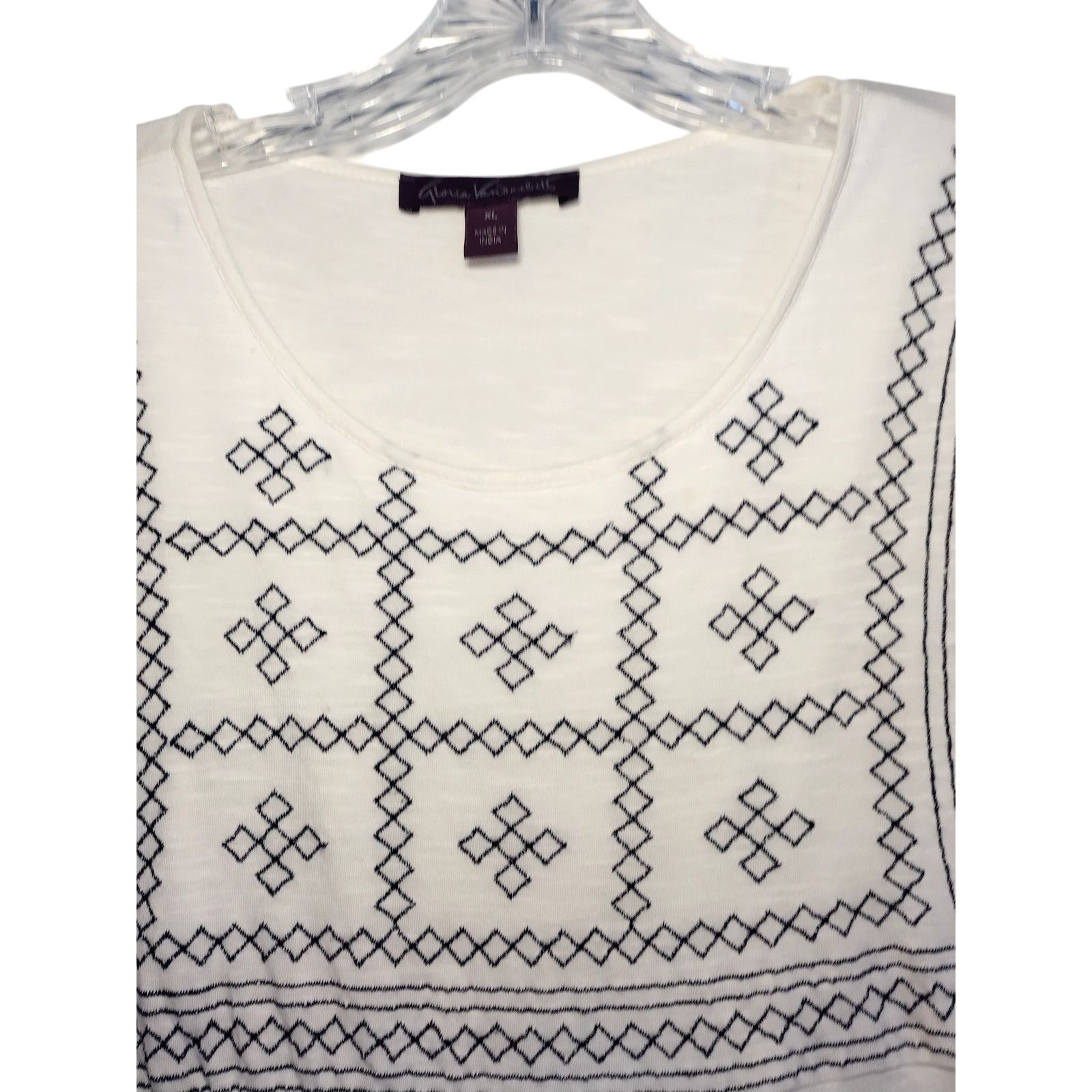 Gloria Vanderbilt Gloria Vanderbilt Womens Short Sleeve Tunic Embroidery Sz XL Size XL / US 12-14 / IT 48-50 - 9 Thumbnail