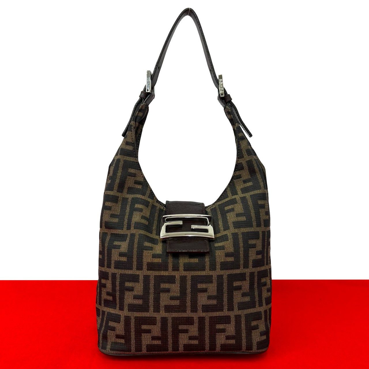 Fendi Fendi Fendi Zucca Canvas Leather Shoulder Bag Textile Shoulder Bag DUTY FREE for USA Size ONE SIZE - 1 Thumbnail