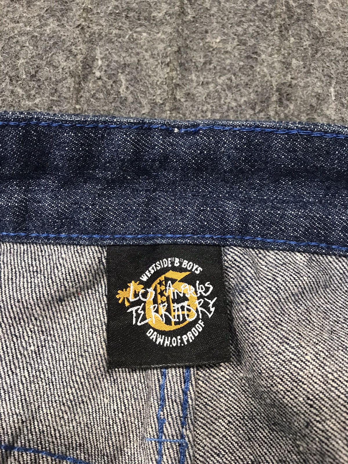 Vintage D.O.P Denim Gangsta 13 La Dark Indigo Denim Baggy Hiphop Size US 38 / EU 54 - 10 Thumbnail