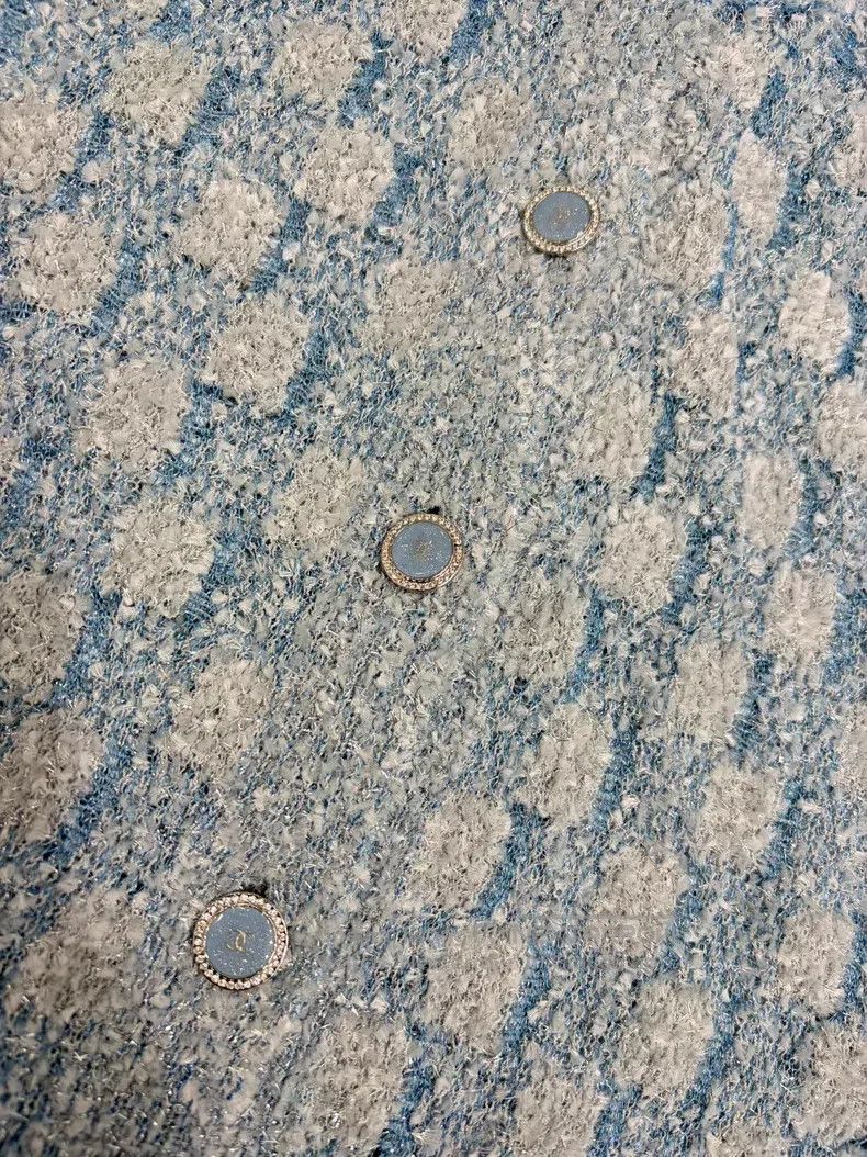 Chanel Chanel Thin glitter blue knitted cardigan coat Size XS / US 0-2 / IT 36-38 - 3 Thumbnail