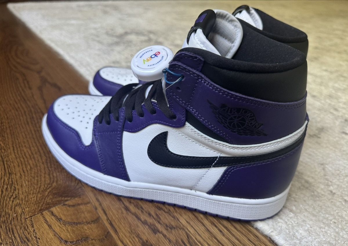 Jordan Brand 10 Jordan 1 High Court Purple White Retro Air OG Size US 10 / EU 43 - 1 Thumbnail
