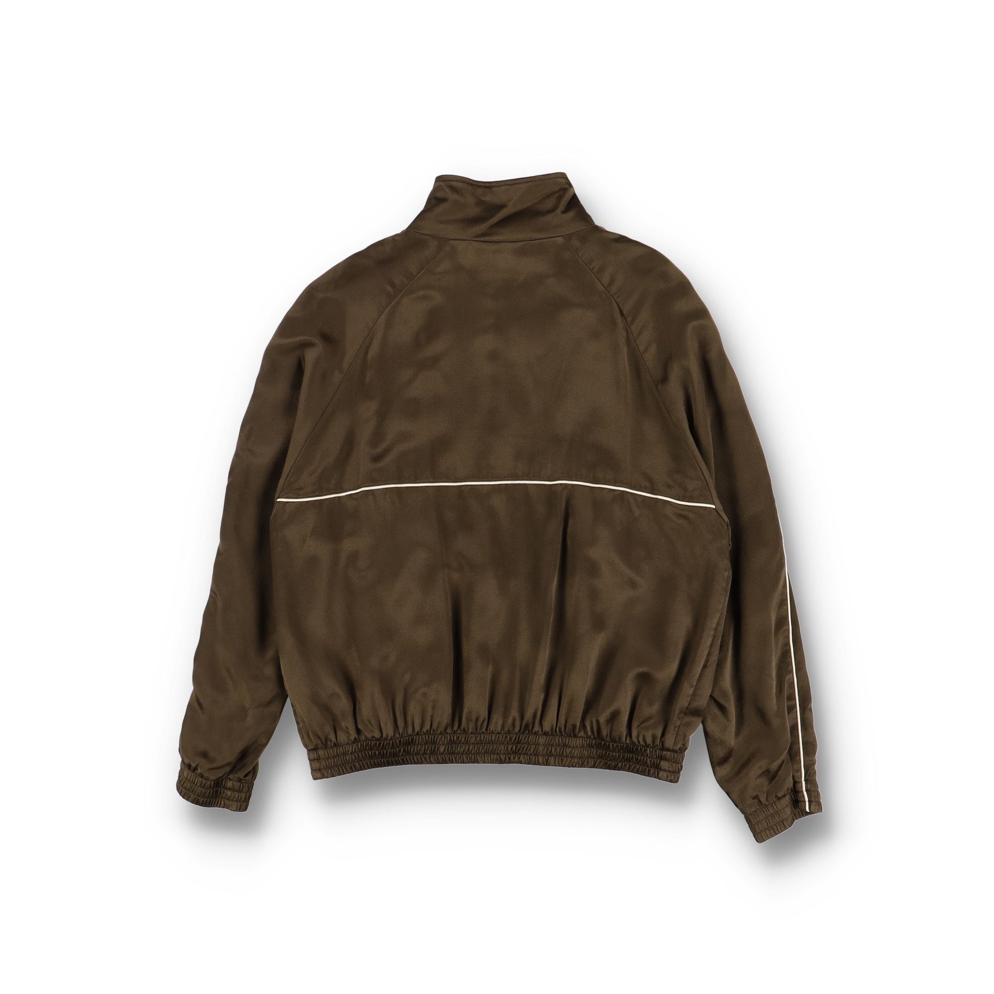 Saint Laurent Paris Green Silk Satin Piped Teddy Track Jacket Size US XXL / EU 58 / 5 - 6 Thumbnail