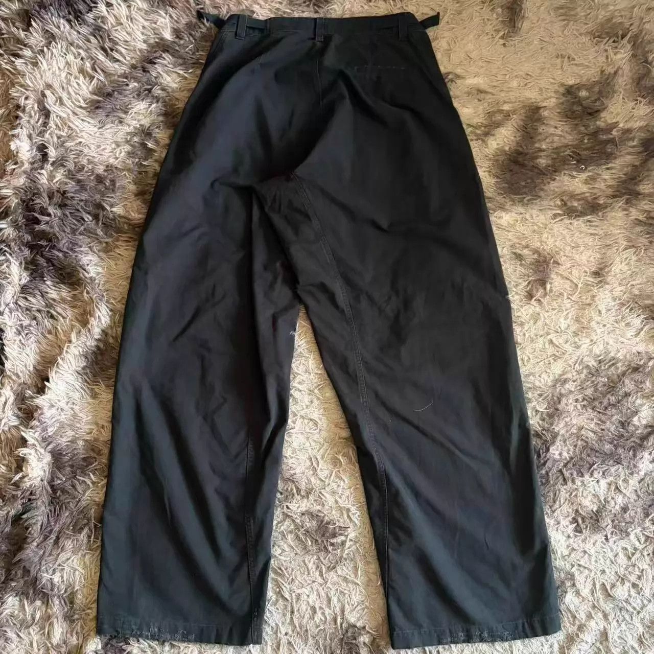 Balenciaga Balenciaga Men's Black Mid-Waist Loose Straight Cargo Pants S Size US 30 / EU 46 - 2 Thumbnail