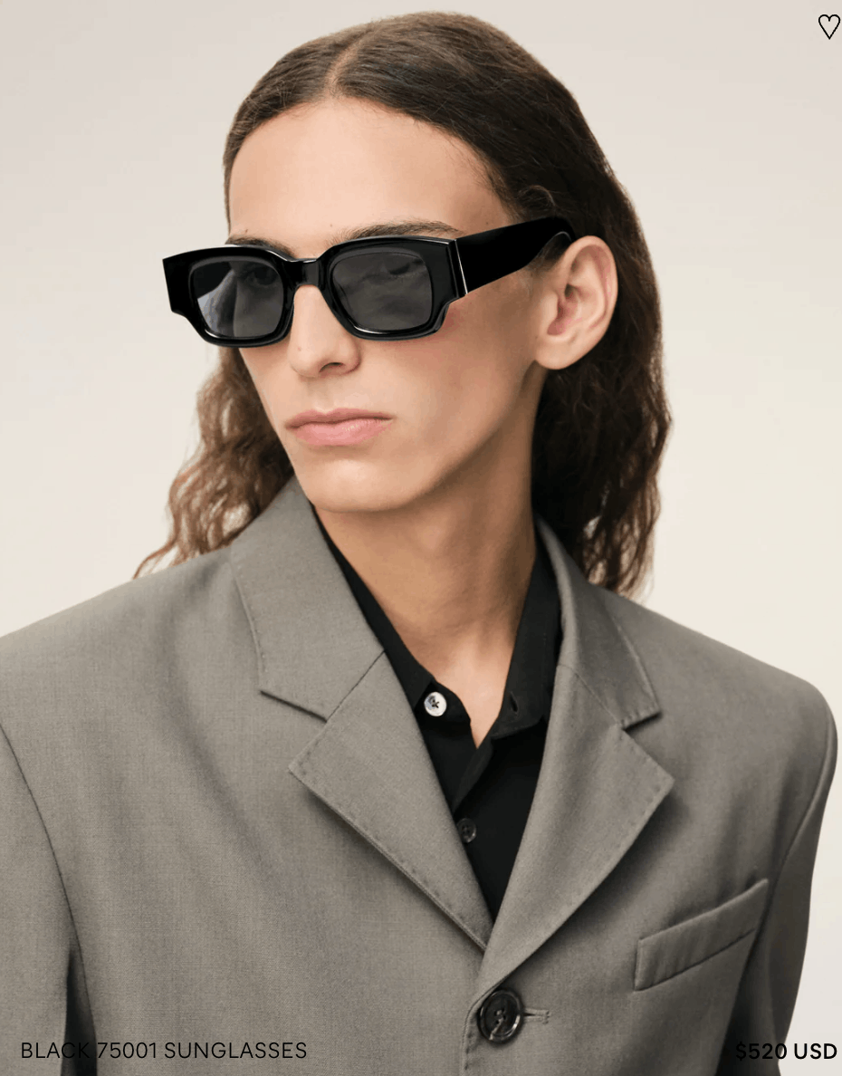 AMI Ami Paris Black Sunglasses Size ONE SIZE - 7 Thumbnail