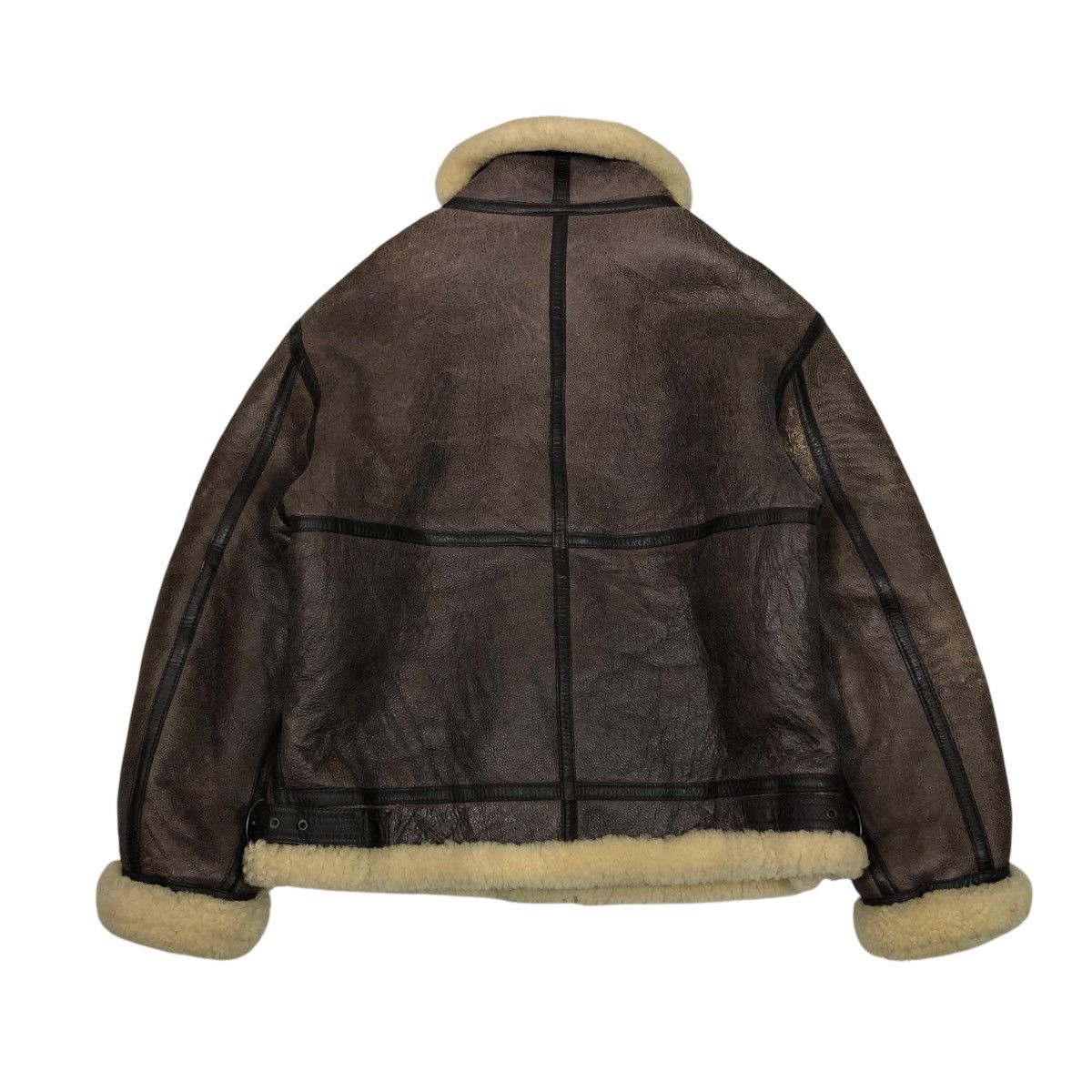 Vintage 🔥VTG LEATHER JACKET SHEARLING B3 PALMUS LIFE ISSEY MIYAKE Size US M / EU 48-50 / 2 - 2 Thumbnail