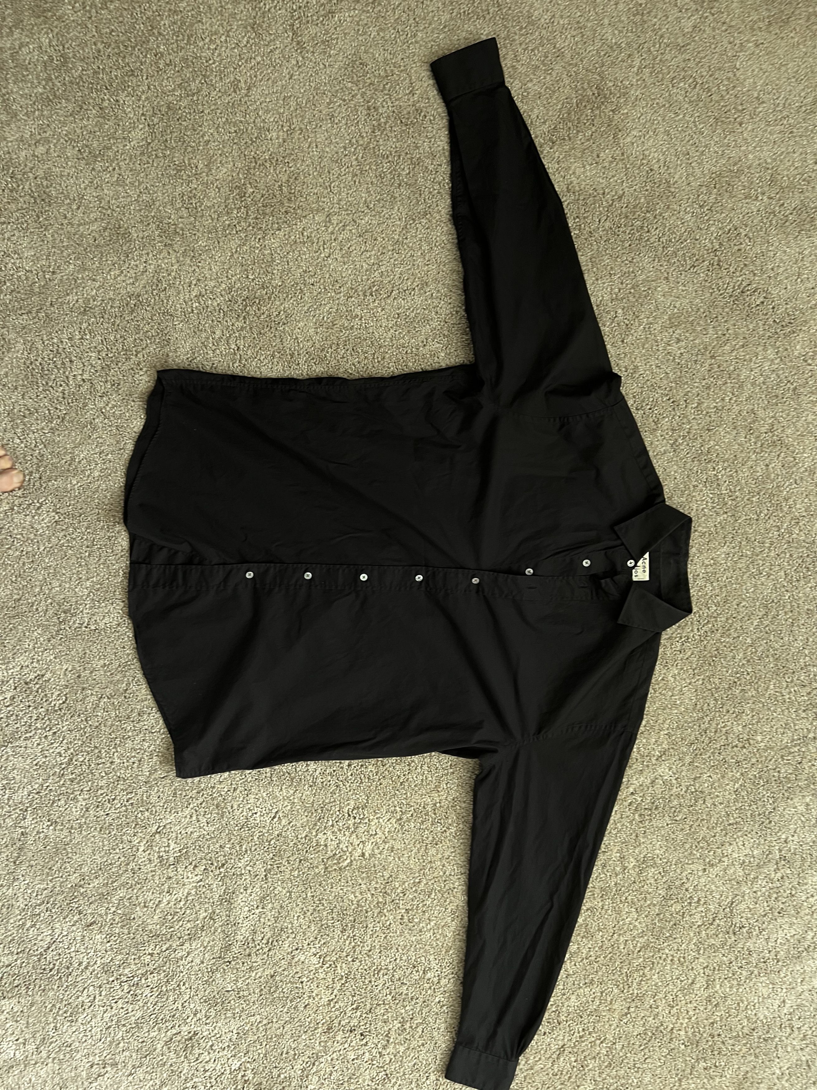Acne Studios Button Up Oversized Shirt Black Size US L / EU 52-54 / 3 - 6 Thumbnail