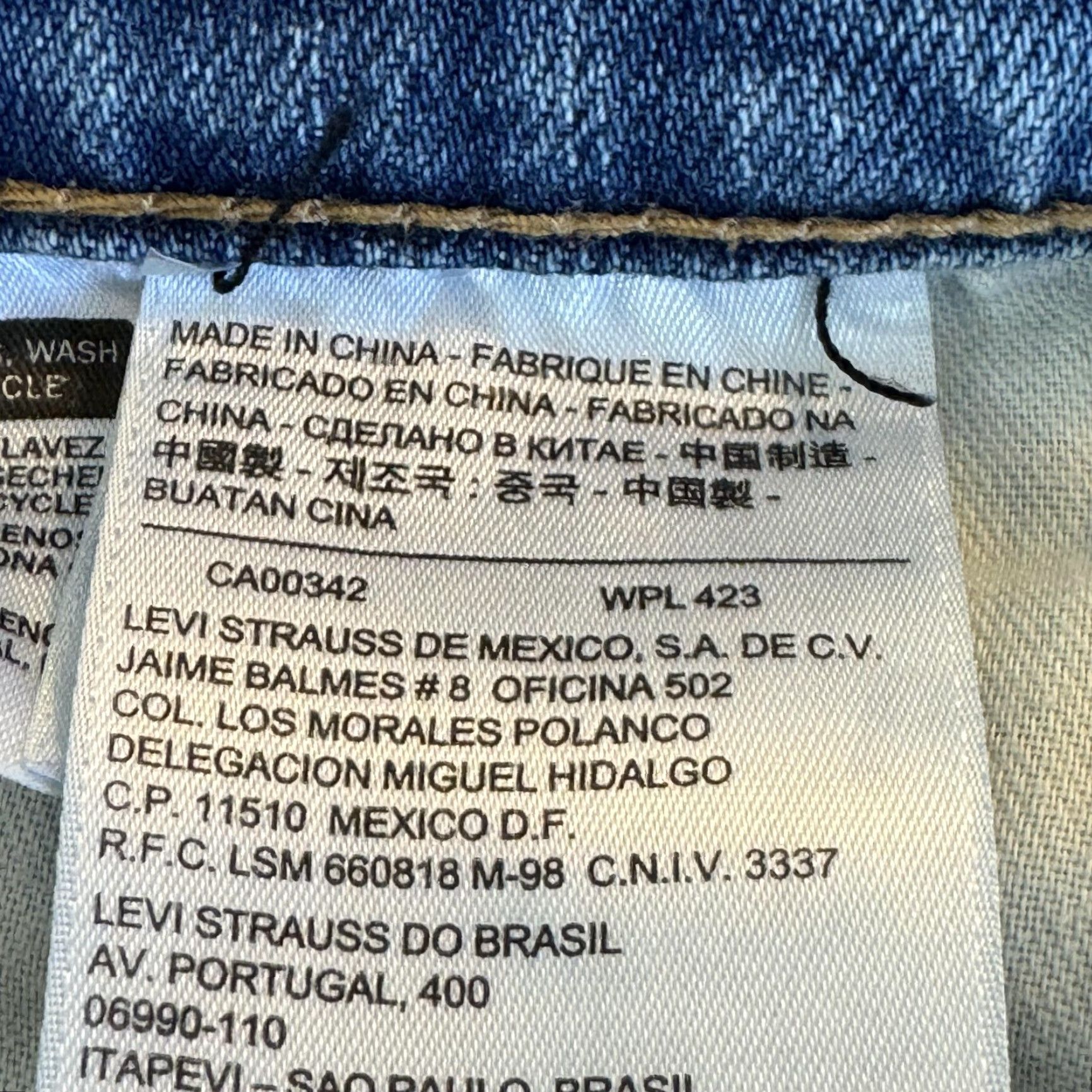 Levi's Levi's 559 Jeans Mens 38x30 Blue Whiskered Relaxed Straight Denim Mid Rise Pants Size US 38 / EU 54 - 4 Thumbnail