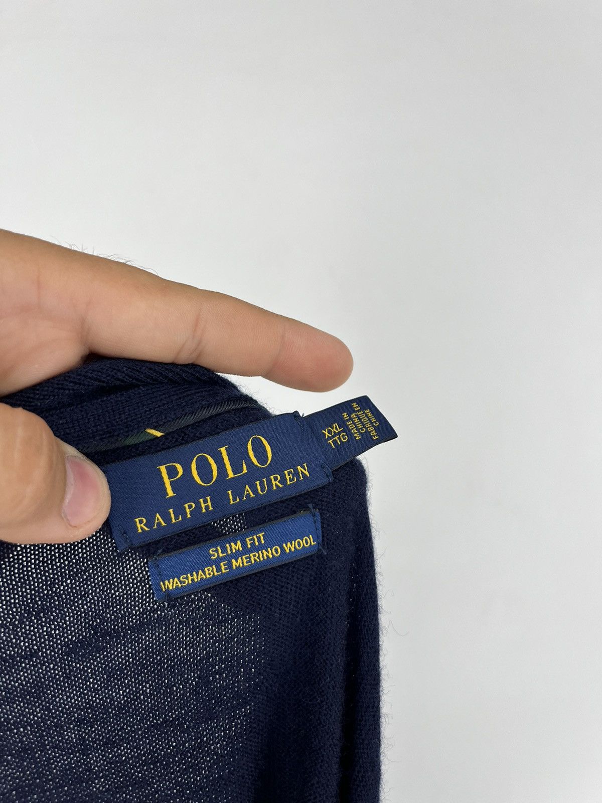 Polo Ralph Lauren × Ralph Lauren × Vintage Polo Ralph Lauren Cardigan With Embroidered Small Horse Navy Size US XXL / EU 58 / 5 - 10 Thumbnail