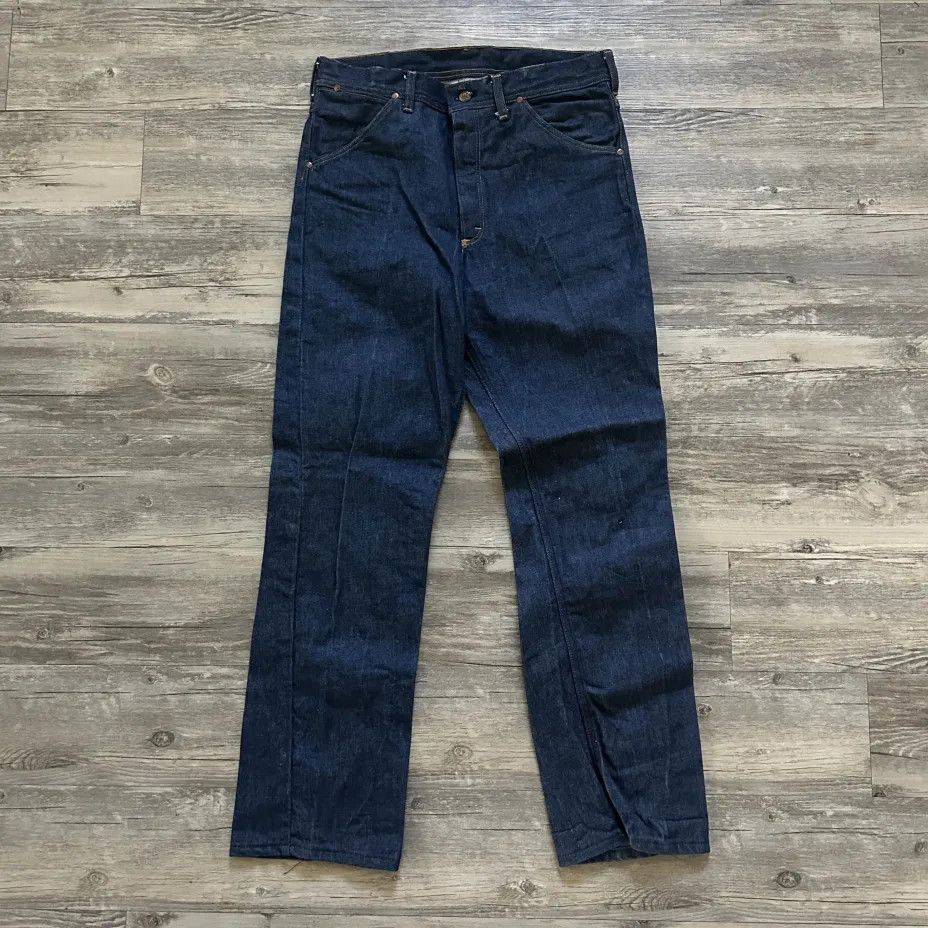 JCPenney Vintage 70s Tuff Nut Dark Wash Denim Jeans Size 32X31 Size US 32 / EU 48 - 5 Thumbnail
