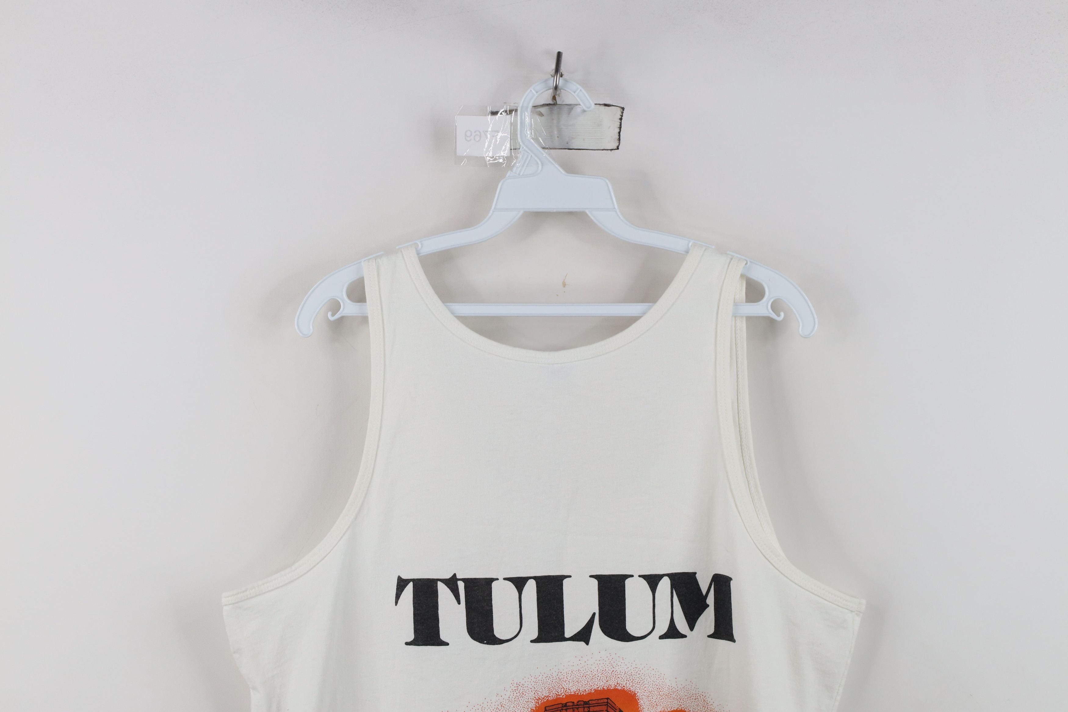 Vintage Vintage 90s Streetwear Tulum Mexico Tank Top T-Shirt White Size US XL / EU 56 / 4 - 14 Thumbnail