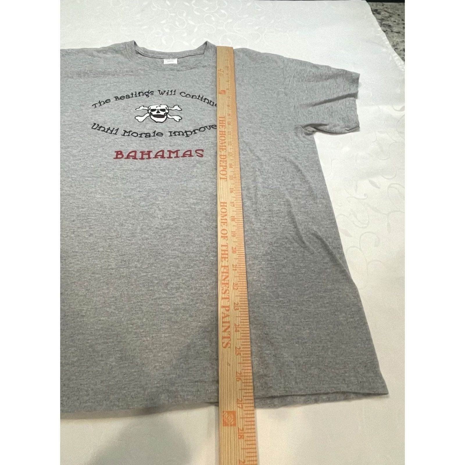 Gildan The Beatings Will Continue Until Morale Improves Bahamas T-Shirt Large Gray Pirate Beer Funny Drinking Drunk Dad Joke Gildan Unisex Adults L Size US L / EU 52-54 / 3 - 7 Thumbnail